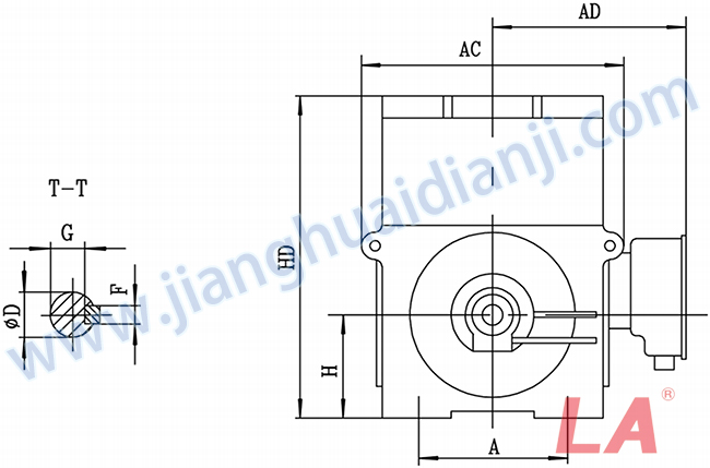 YMPS系列磨煤機(jī)用高壓三相異步電動(dòng)機(jī)安裝尺寸圖(IP54、IP55 6KV) - 六安江淮電機(jī)有限公司